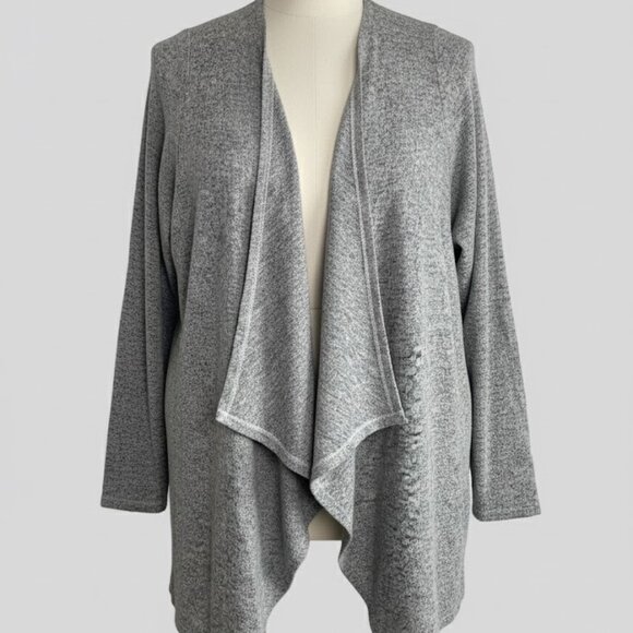TORRID SUPER SOFT OPEN CARDIGAN PLUS SIZE L RAYON/POLY/SPANDEX GRAY COZY - Picture 1 of 6